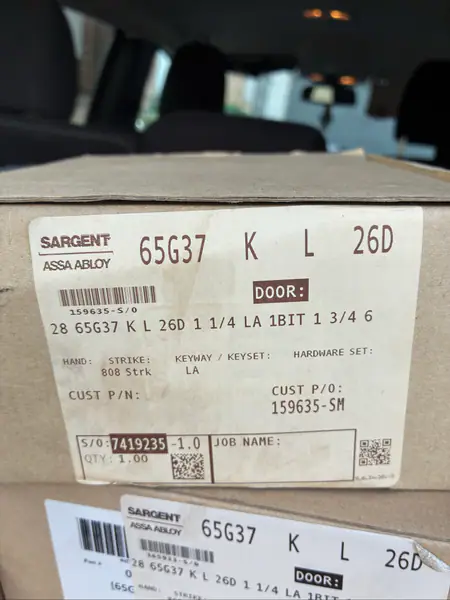 Sargent 65G37KL26D Door Lock
