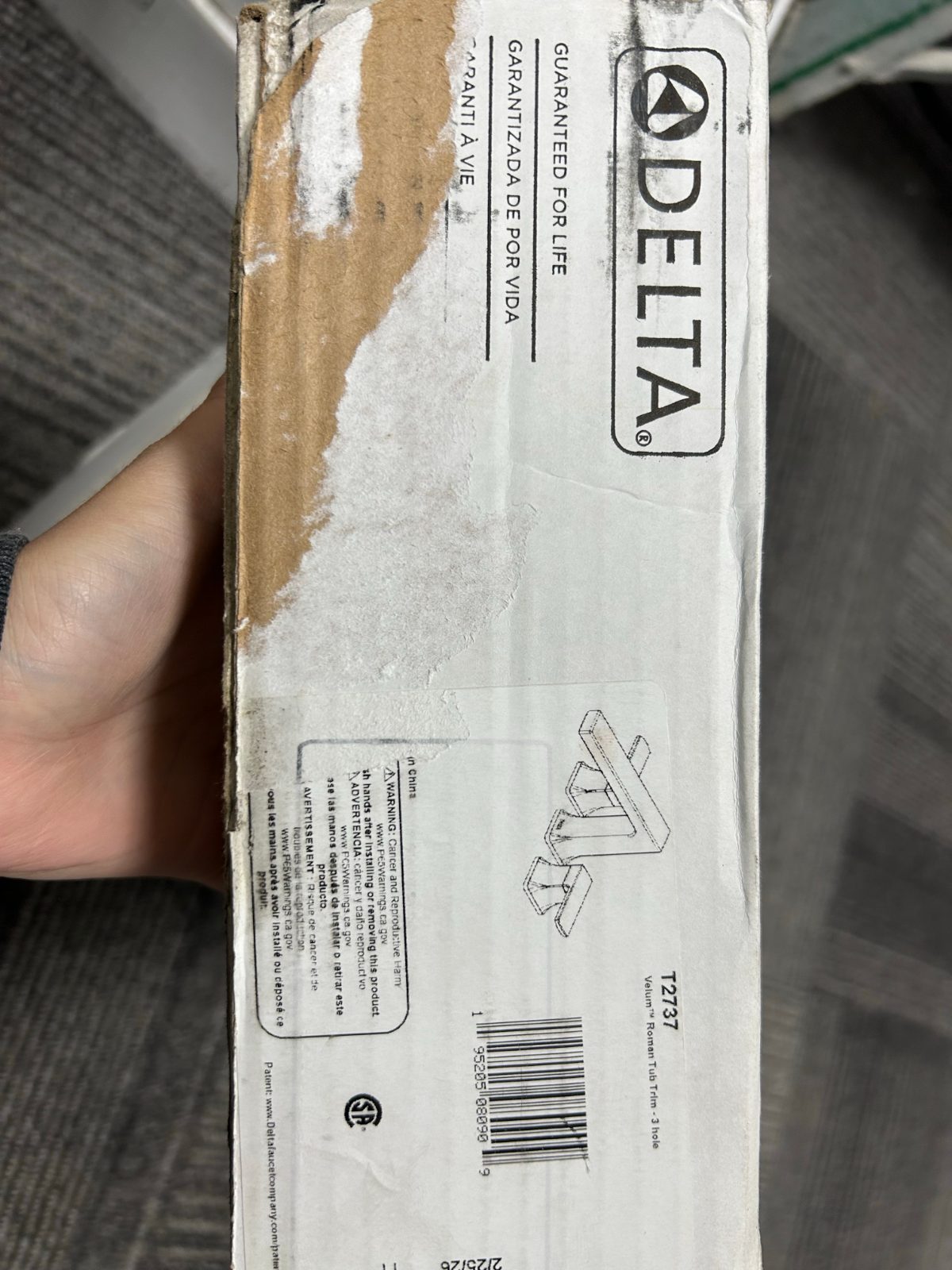 Delta Roman tub faucet and trim