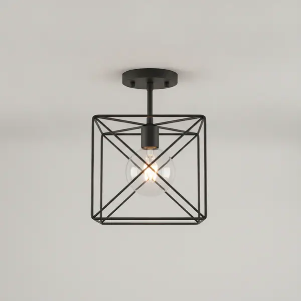 Kaelix 1-Light Semi-Flush Black