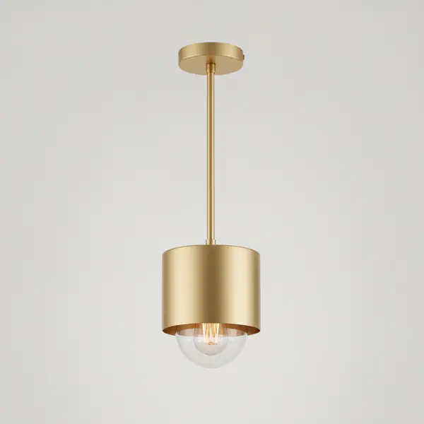 Tamassee Collection 1-Light Brushed Gold Mini Pendant
