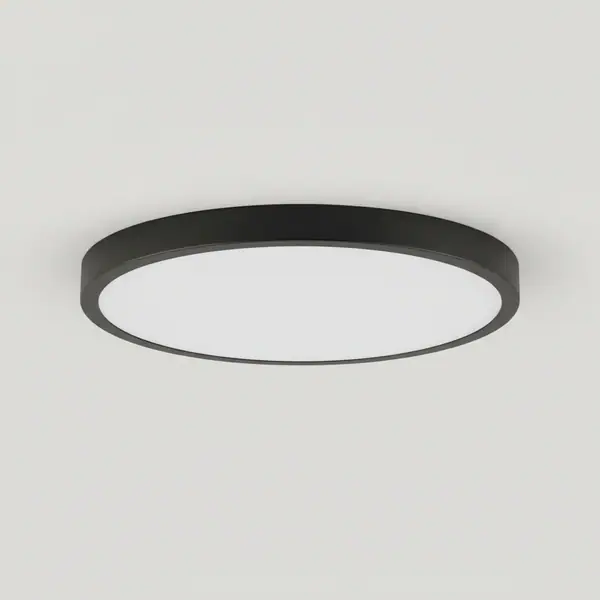 Aiden 13 in. 1-Light Black Integrated LED 5 CCT Flush Mount