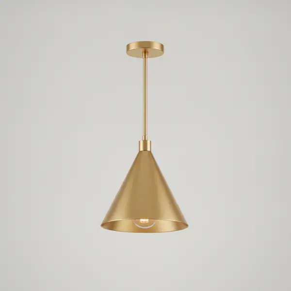 Pellum Collection 1-Light Brushed Gold Mini Pendant
