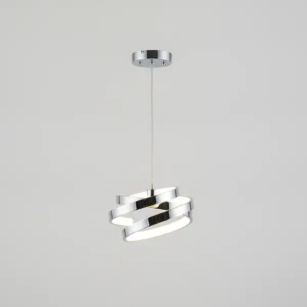Mini Swirl 13-Watt Chrome Integrated LED Mini Pendant