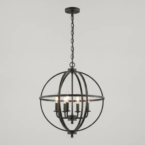 Weyburn 6-Light Caged Farmhouse Chandelier