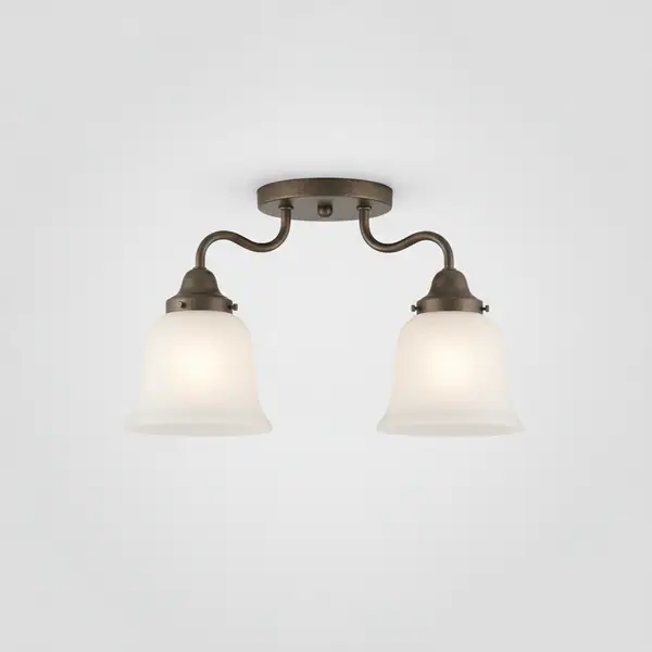 Moreland 13 in. 2-Light Oil-Rubbed Bronze Semi-Flush Mount