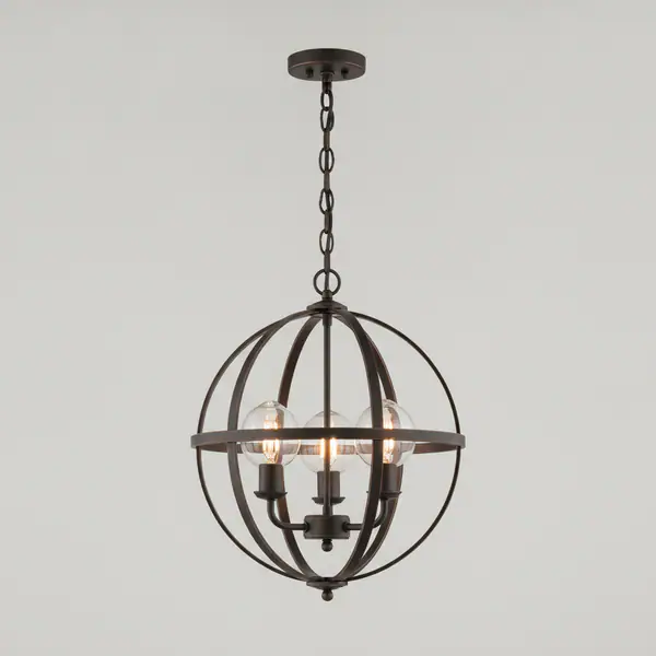 Moreland 3-Light Oil-Rubbed Bronze Orb Pendant