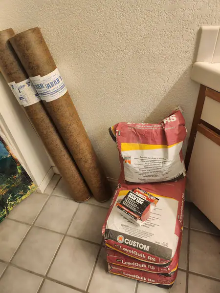 Leftover flooring materials
