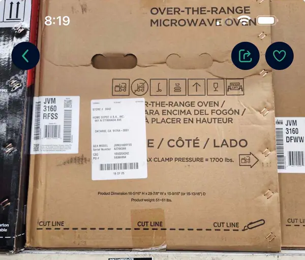 Brand New Over Range Microwave 