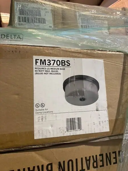 Generation Lighting FM370BS Flush Mount Lights – Brushed Steel – 7 New Units