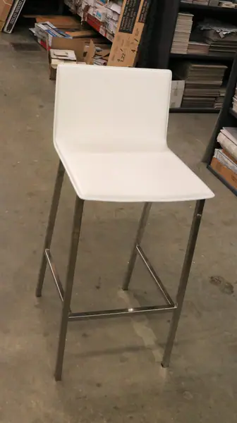 White Vinyl Bar Stool