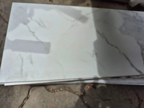 12 White Marble Look Ceramic Tiles 12"x24"