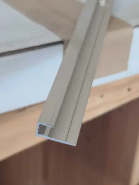 Aluminum 1/4" J Channel - Brushed Nickel