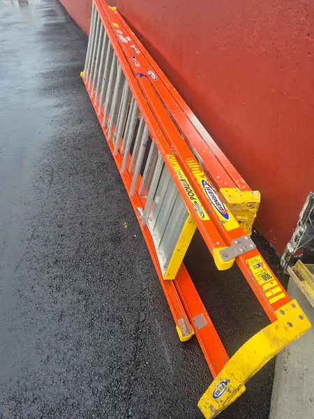Werener 18 ft and 16 ft step ladder