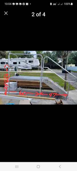 Aluminum Construction trailer steps OSHA