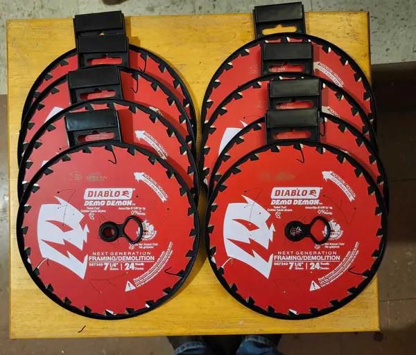 7-1/4" X 24 Tooth Diablo Framing Blades 