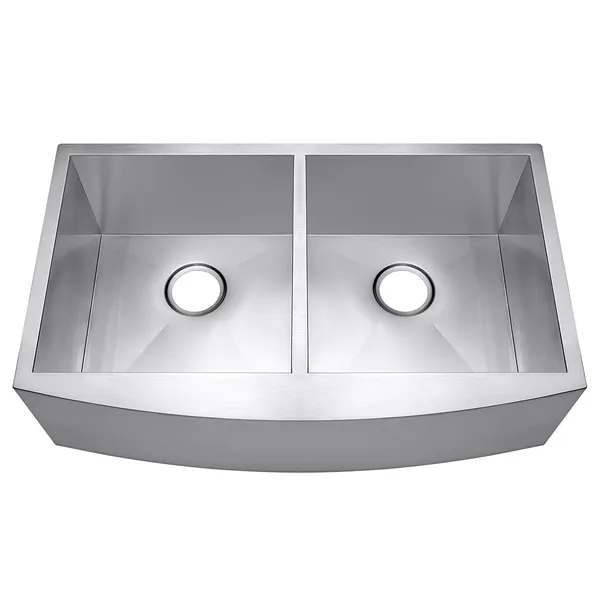 50/50 FARMHOUSE STAINLESS STEEL KITCHEN SINK 