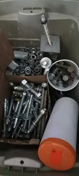 Concrete Wedge expansion anchors,lags, self tapping screws ,lots of nuts and washers