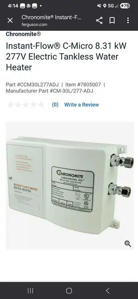 Tankless Hot Water Heater 