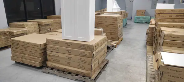White shaker cabinets