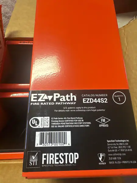 New in Boxes-EZ PATH FIRE RATED PATHWAYS-EZD44S2-714-430-0613-Call for pickup