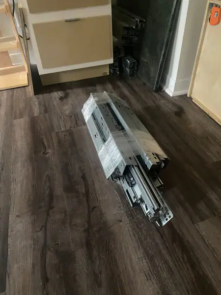 Blum undermount slides for cabinetry. 