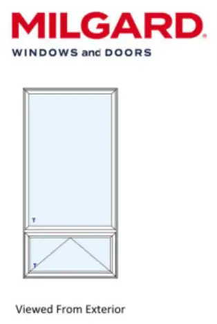 Milgard Trinsic Awning line v300 35 1/2" x 71 1/2"  black window (new)