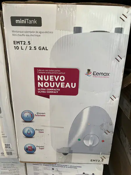 Eemax 2.5 gallon tankless water heater