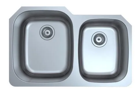 60/40 PRESSED STAINLESS STEEL KITCHEN SINK 
