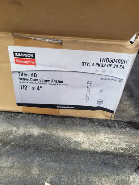 Simpson Heavy Duty Anchors