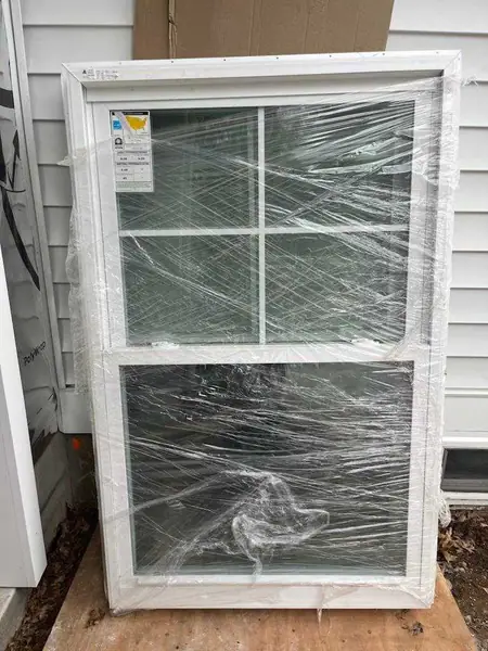 New construction windows with nailing flange.