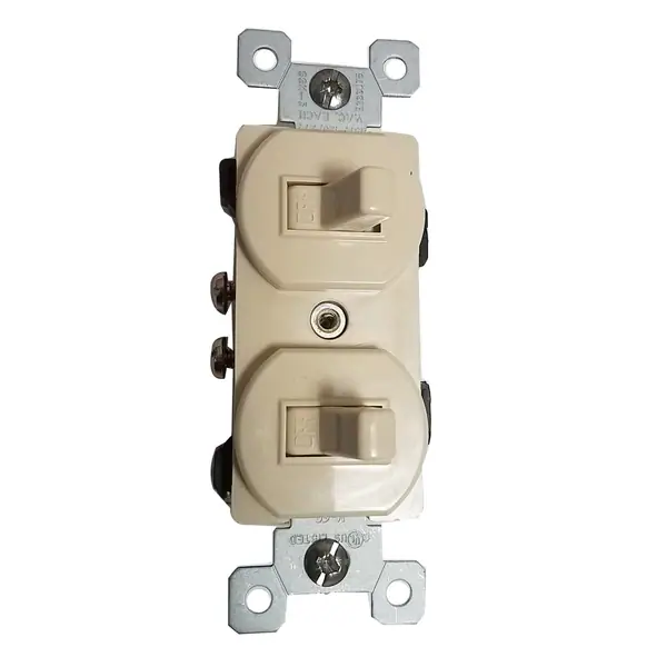 (35) Cases of (200) Ivory Double Toggle Switches 15 amp 120/277 volt.