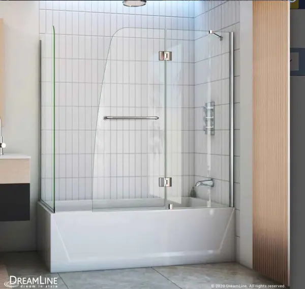 DREAMLINE SHDR-3148586-RT AQUA 56-60 W X 30 D X 58 H FRAMELESS HINGED TUB DOOR RETURN PANEL