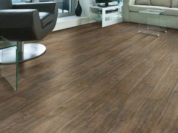 $0.79/sq.ft - 17.46 sq.ft/box | Burton Walnut III 6"x24" Wood Plank Porcelain Tile 