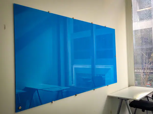 Blue Tempered Glass Dry Erase Boards