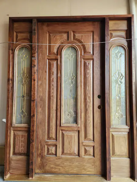 Fiberglass Front Door with Glass Panels