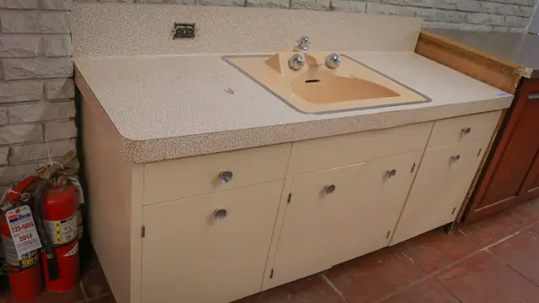 Rose Colored Bathroom Vanity