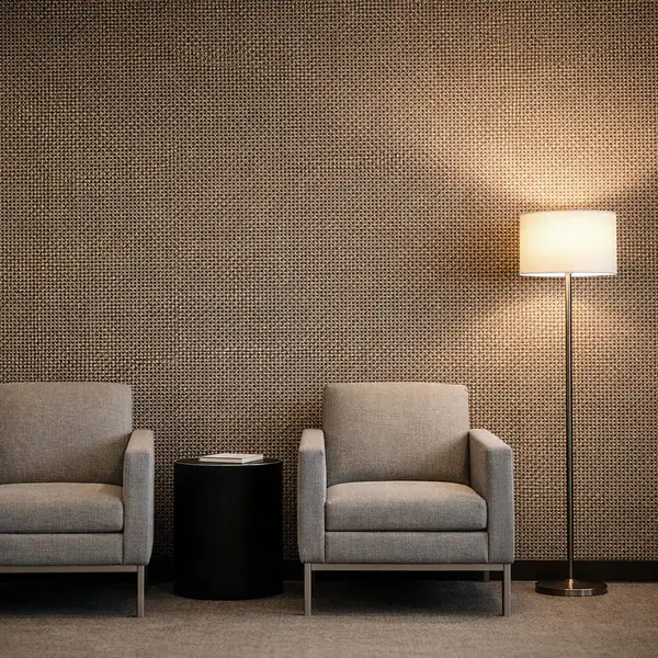 Premium Fabric-Backed Vinyl Wallcovering — Professional Textured Weave Design