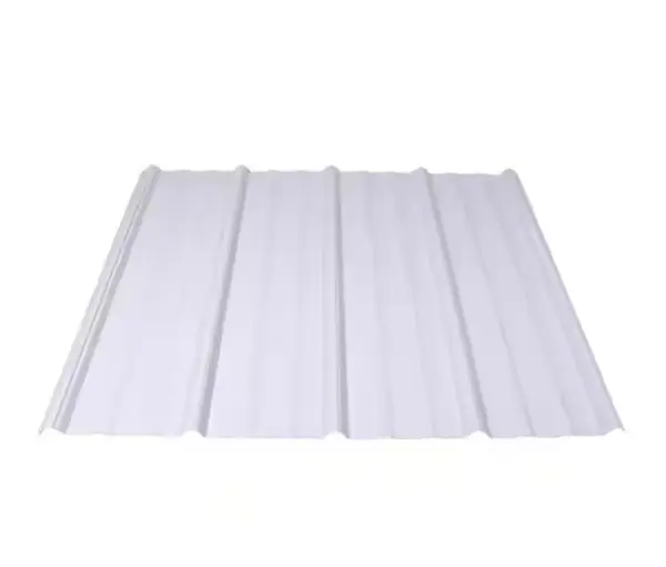 Ribbed 3/4 in. x 3 ft. x 12 ft. 29-Gauge Galvanized Steel Roof/Wall Panel White