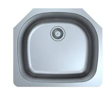 D-SHAPE SINGLE BOWL STAINLESS STEEL KITCHEN SINK 