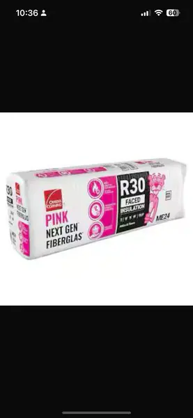 R-30 Faced Fiberglass Insulation Batt 16 in. x 48 in