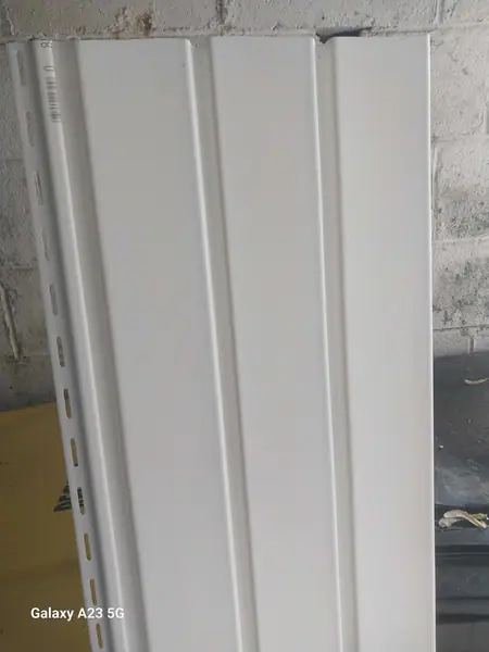White Vinyl Soffit, smooth, 64" long, 12" wide, 15 pieces