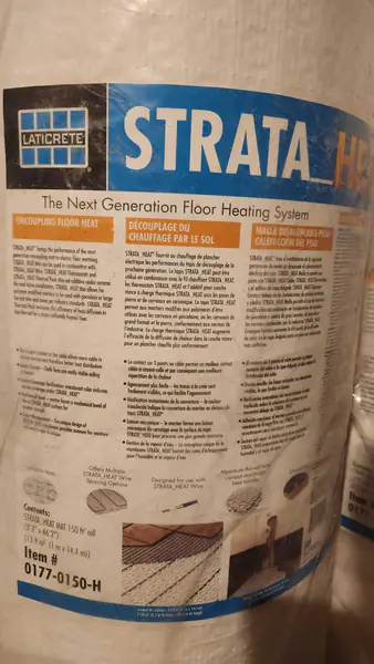 Strata Heat uncoupling heated floor mat