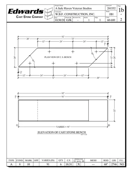 Cast Stone Benches
