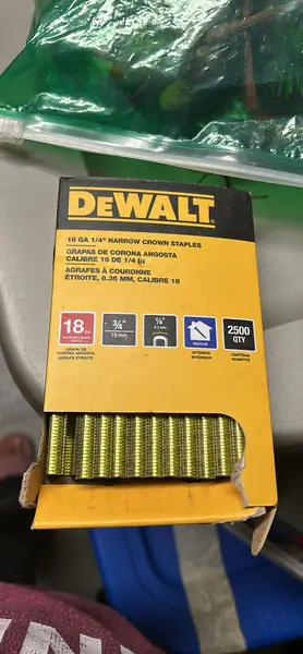 Narrow crown staples