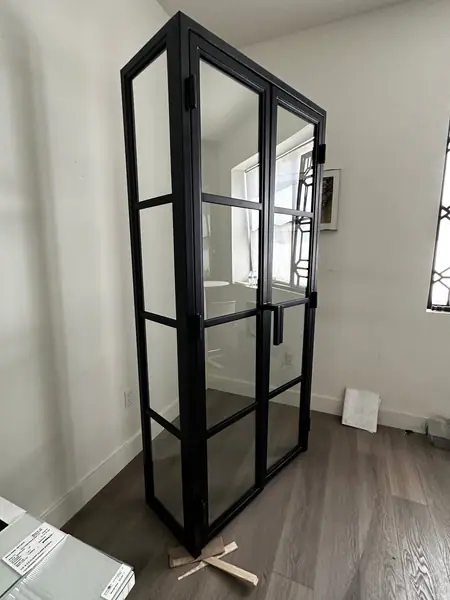Custom Steel Self Standing Corner Cabinet