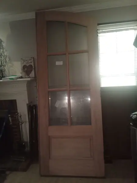 9 ft Exterior Cherry French doors with frame