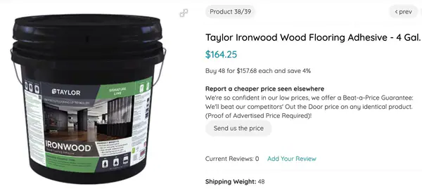 Taylor Ironwood Wood Flooring Adhesive 