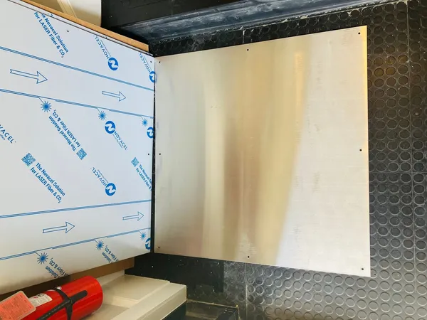 36in x 36in - 18ga, Brushed, Stainless Steel Armor Plates Quantity:8