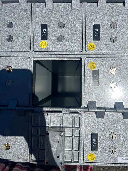 Nest of 18 safe deposit boxes
