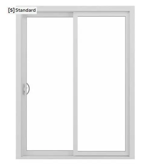 
Pella 250 Series Double Sliding door, vent right, Almond